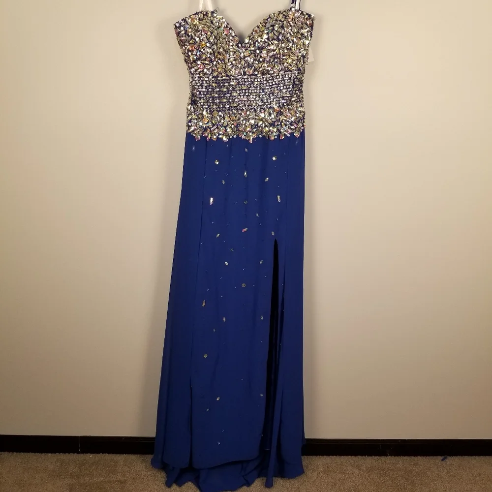 NWT Envious Formal Strapless Prom Dress Sz 16 C2 - Picture 1 of 7